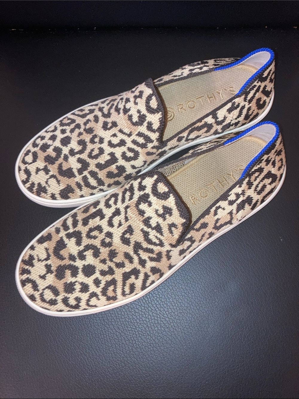 Rothy's Leopard Print Slip-On Sneakers